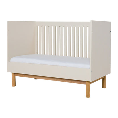 Quax Chambre de bébé 2 pièces (lit évolutif L 120 x Lg 60 cm + commode avec rallonge) Mood Clay