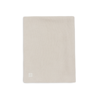 Jollein Couverture pour berceau Basic Knit Oatmeal/Velvet 75 x 100 cm
