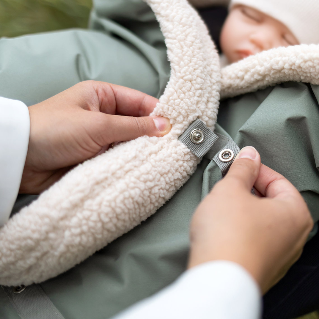 Bemini Couverture enveloppante Biside Teddy Kaki