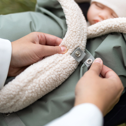 Bemini Couverture enveloppante Biside Teddy Kaki