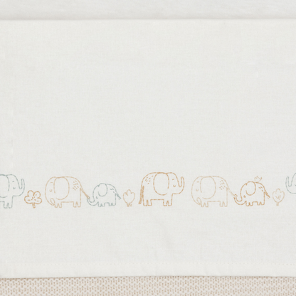Jollein Drap pour lit de bébé Elephant Tales 120 x 150 cm