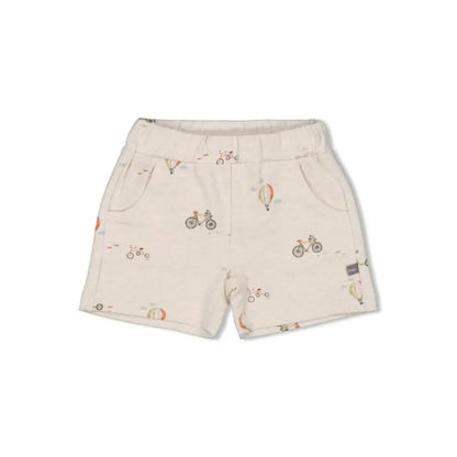 Feetje Short AOP - Mini Adventurer m 56 Offwhite Melange Jongens