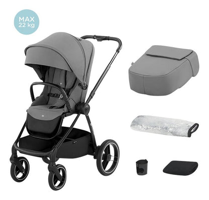 Kinderkraft Poussette 3 en 1 Nea Platinum Grey