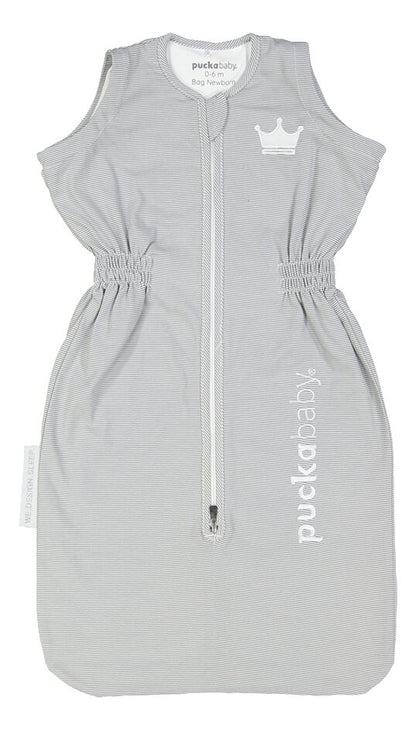 Puckababy Sac de couchage d'été Newborn Grey Stripes coton