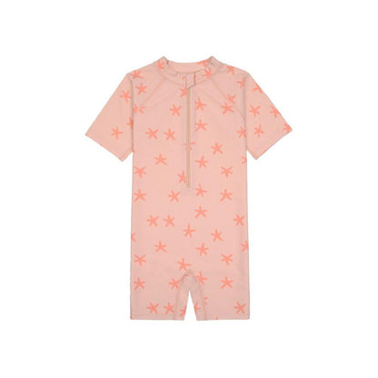 Lässig Zwempak Sunsuit korte mouw Starfish Peach 13-18 maanden maat 86
