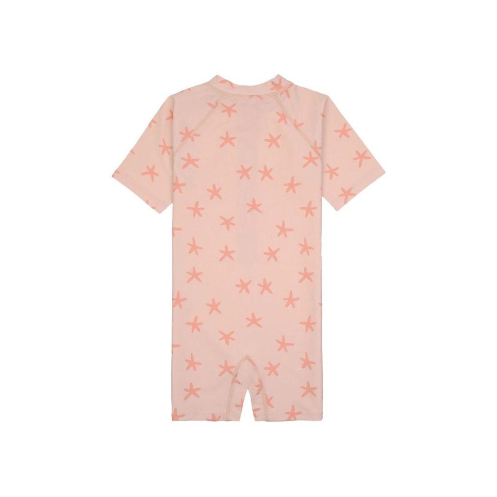 Lässig Zwempak Sunsuit korte mouw Starfish Peach 13-18 maanden maat 86