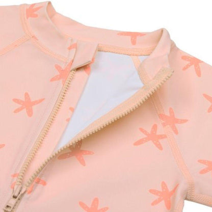 Lässig Zwempak Sunsuit korte mouw Starfish Peach 13-18 maanden maat 86