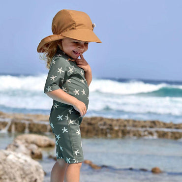 Zonnehoedje Flap Hat unisex Almond