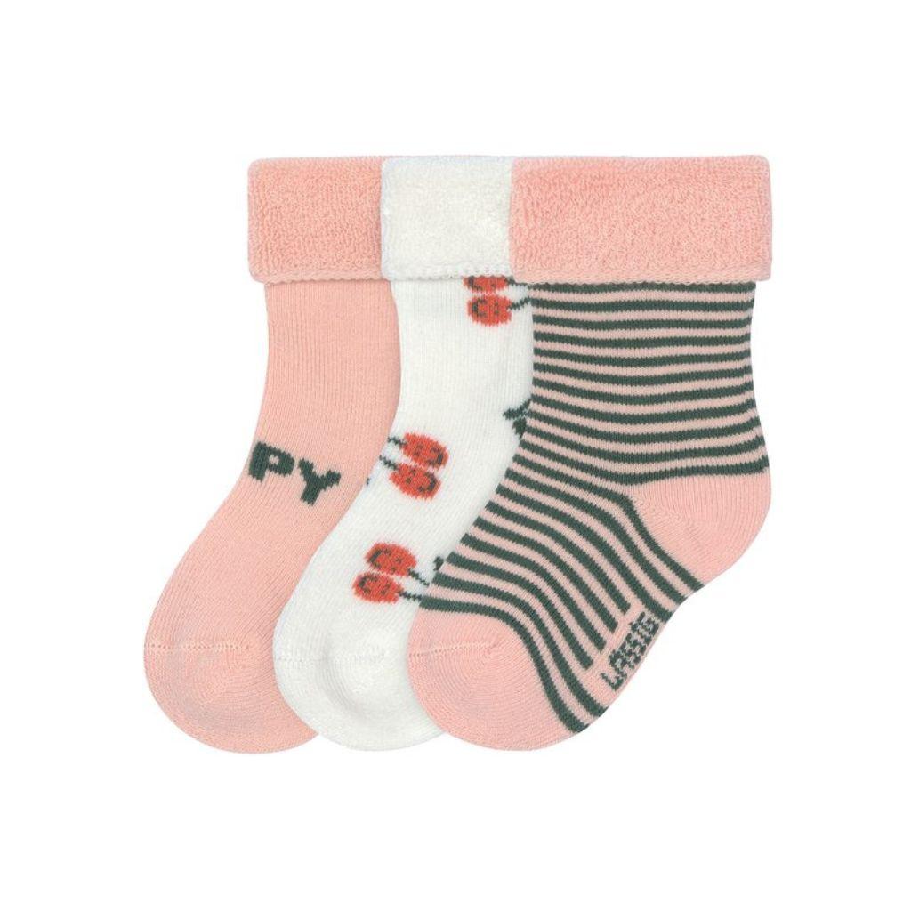Lässig Kousjes 3-pack new born Cherry peach Size 15-18 girls