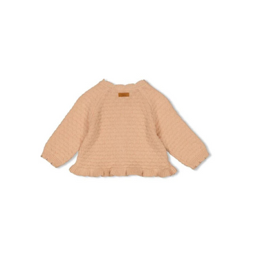 Feetje Vestje gebreid - Flower Field m 62 Peach Meisjes
