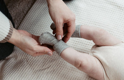 KipKep Blijf-Sokken Newborn grijs 0-3 maanden