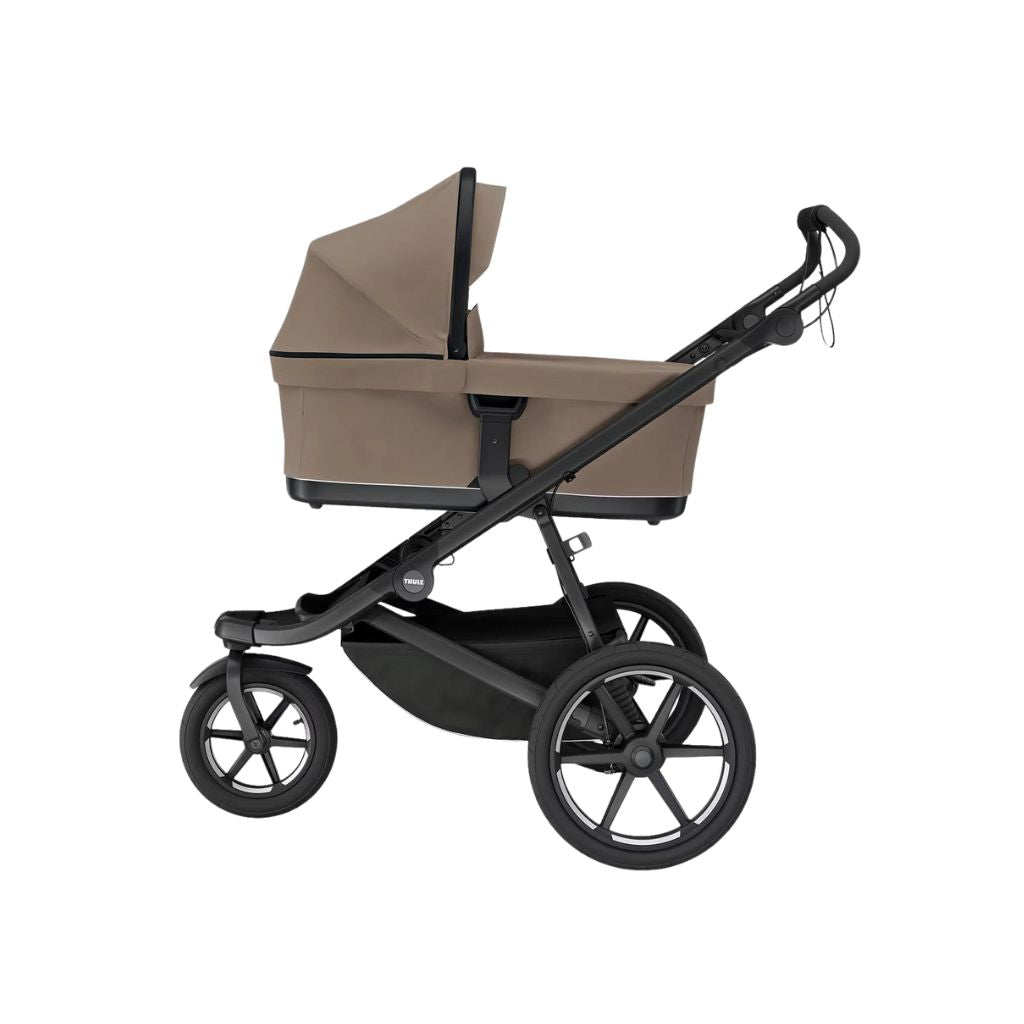 Thule 2 en 1 Poussette Sleek2 Tinted Taupe + Nacelle Tinted Taupe + Chancelière Noire Gratuite