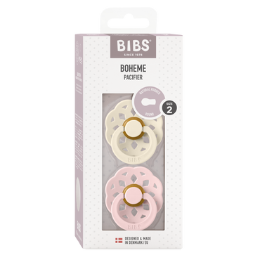 Bibs Fopspeen 6 - 18 maanden Ivory/Blossom - 2 stuks