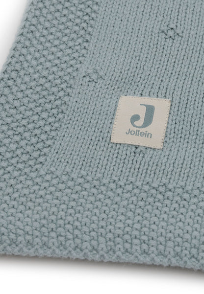 Jollein Couverture pour lit Cosy Knit Sea Green coton Lg 150 x L 100 cm