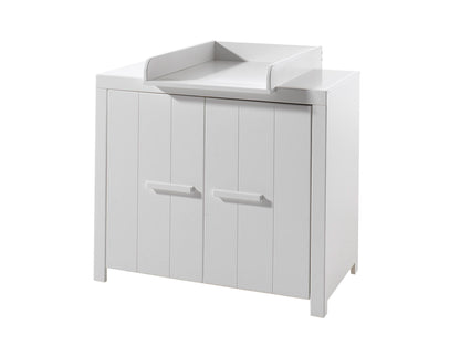 Jaxx 3-delige babykamer (bed + commode + kast met 2 deuren) Erik wit