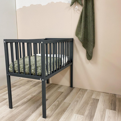 Wieg Charlie, 90x45cm, steal grey, hoogte 80 cm