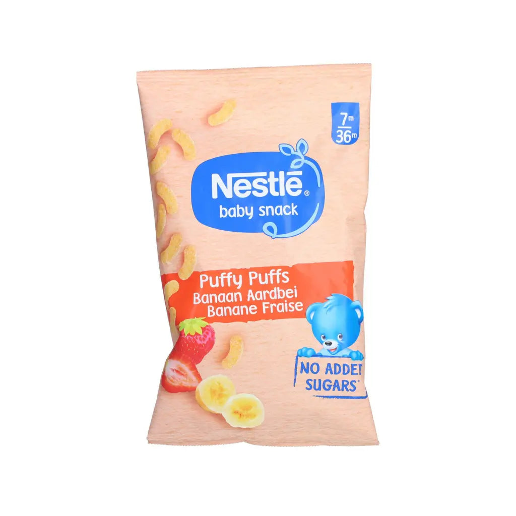 Nestle BABY SNACK Puffy Puffs Aardbei Banaan 28g