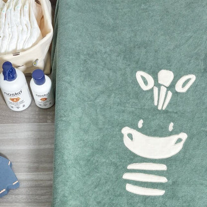 Dreambee Housse pour matelas à langer Flo vert