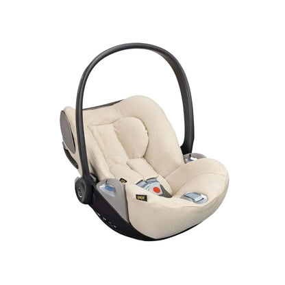 Ukje Housse de siège auto pour Cybex Cloud Z Z2 T Groupe 0 en tissu gaufré beige