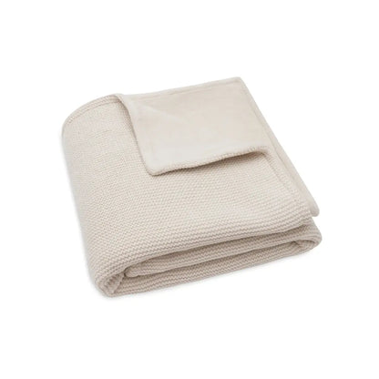 Jollein Couverture pour berceau Basic Knit Oatmeal/Velvet 75 x 100 cm
