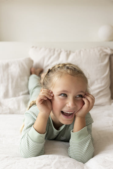 Feetje Pyjama Wafel Vert Melange