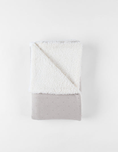 Noukie's Couverture Tricot & Teddy tender beige Lg 75 x L 100 cm