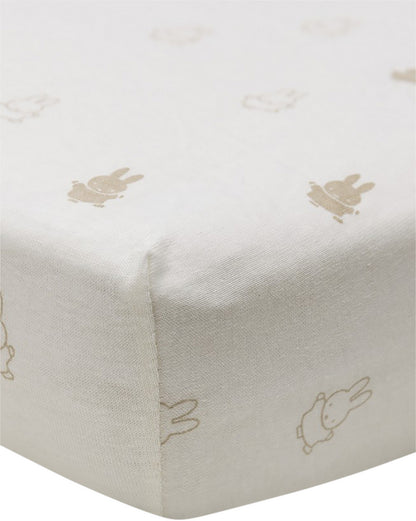 Jollein Drap-housse pour lit Miffy  Nougat Lg 60 x L 120 cm