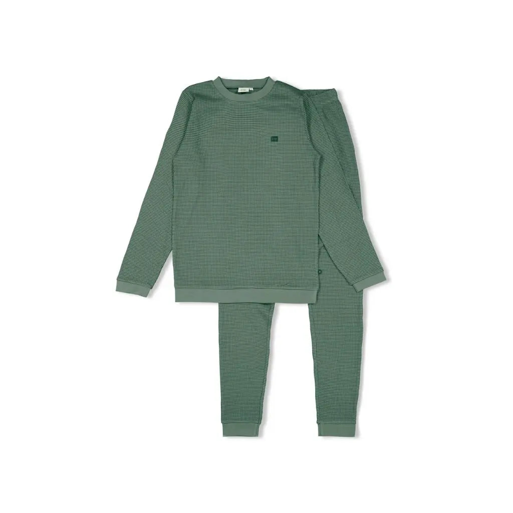 Feetje Pyjama en tissu gaufré 2 pièces pour adulte Sea Green