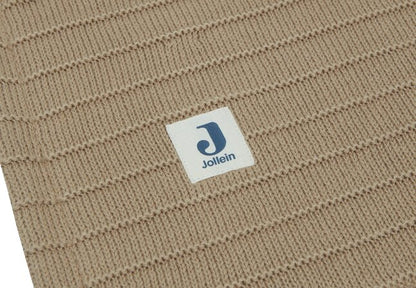 Jollein Couverture pour berceau ou parc Velvet Pure Knit Biscuit