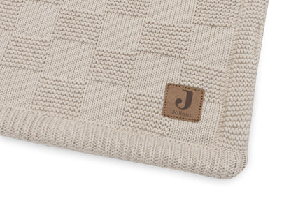 Jollein Couverture pour berceau Box Knit Warm Sand/Velvet 75 x 100 cm