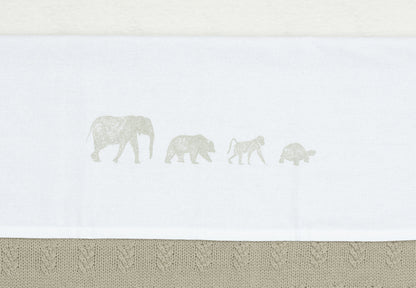 Drap de lit Jollein Animaux Vert Olive