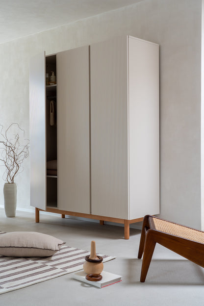 Quax Chambre de bébé 3 pièces (lit évolutif L 140 x Lg 70 cm + commode + armoire 3 portes) Mood Clay