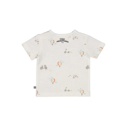 Feetje T-shirt AOP - Mini Adventurer m 80 Offwhite Jongens