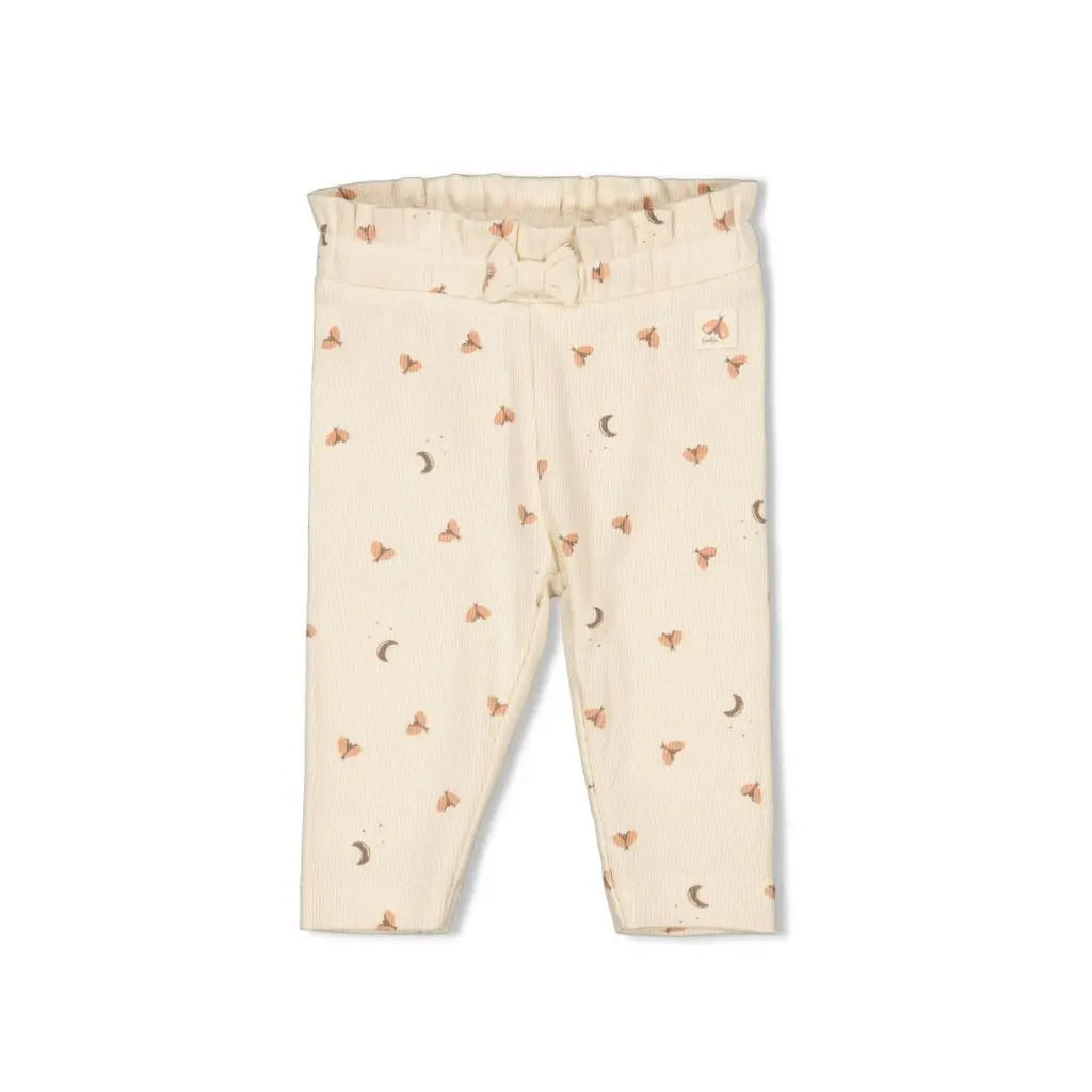Feetje Legging rib Dancing In The Moonlight Offwhite met motief