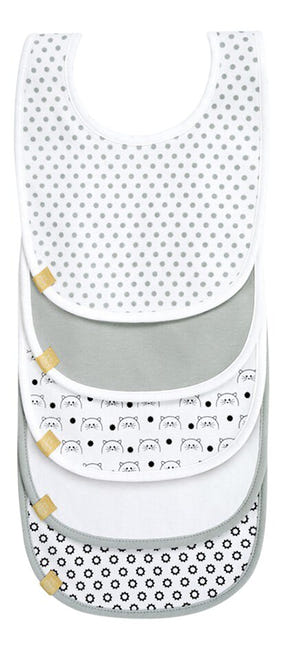 Bavoir Bébé Lässig Imperméable - Motif Animaux, Poche Attrape-miettes, Fermeture Velcro - 1
