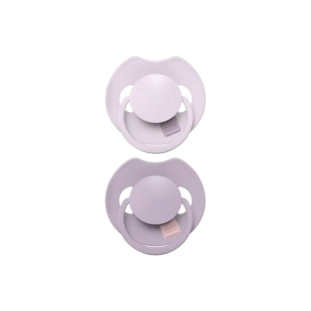 Difrax Fopspeen 18 maanden + LOVI Dynamic Prime Lilac/Violet - 2 stuks