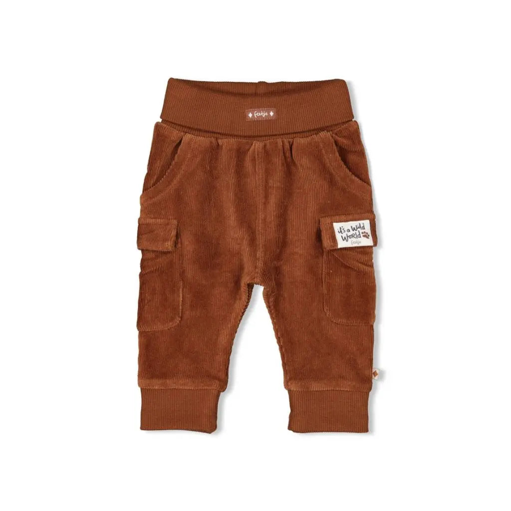 Feetje Broek velours rib - Wild World Brown Jongen