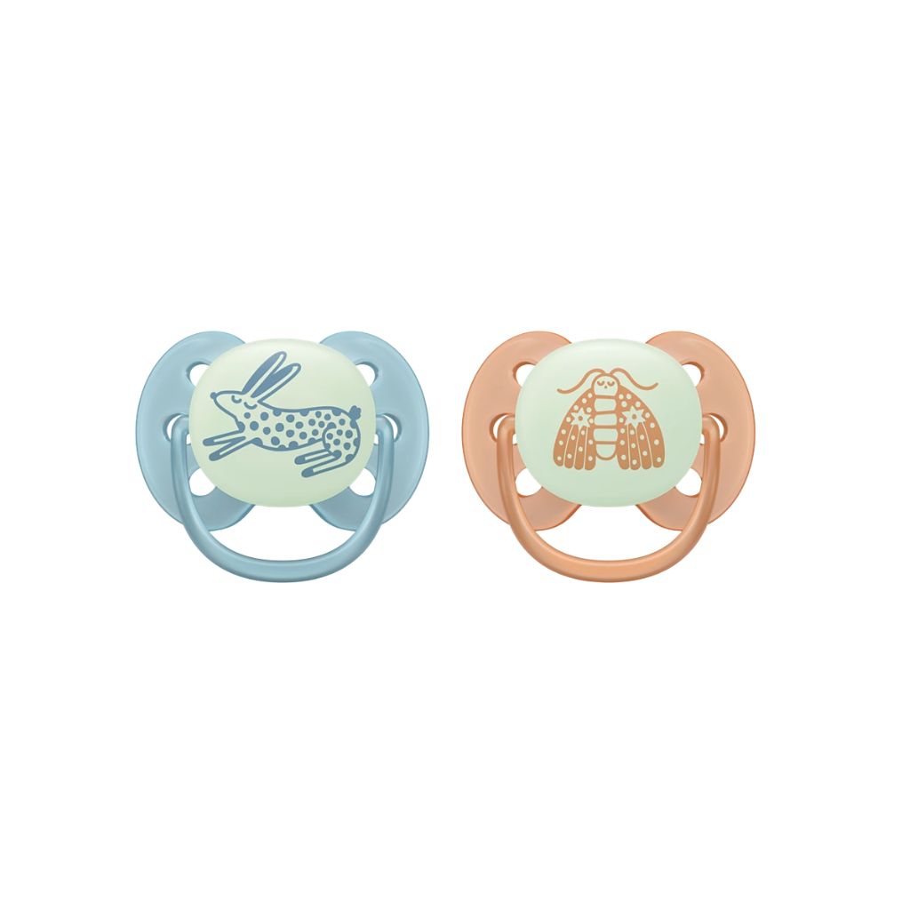 Philips AVENT Sucette +18 mois Soft Night Mystery Couleur/Motif Vert/Bleu ou Bleu/Orange