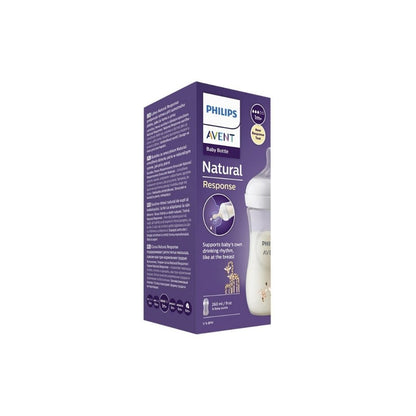 Philips AVENT Biberon Natural Response Girafe transparent 260 ml - 3 pièces