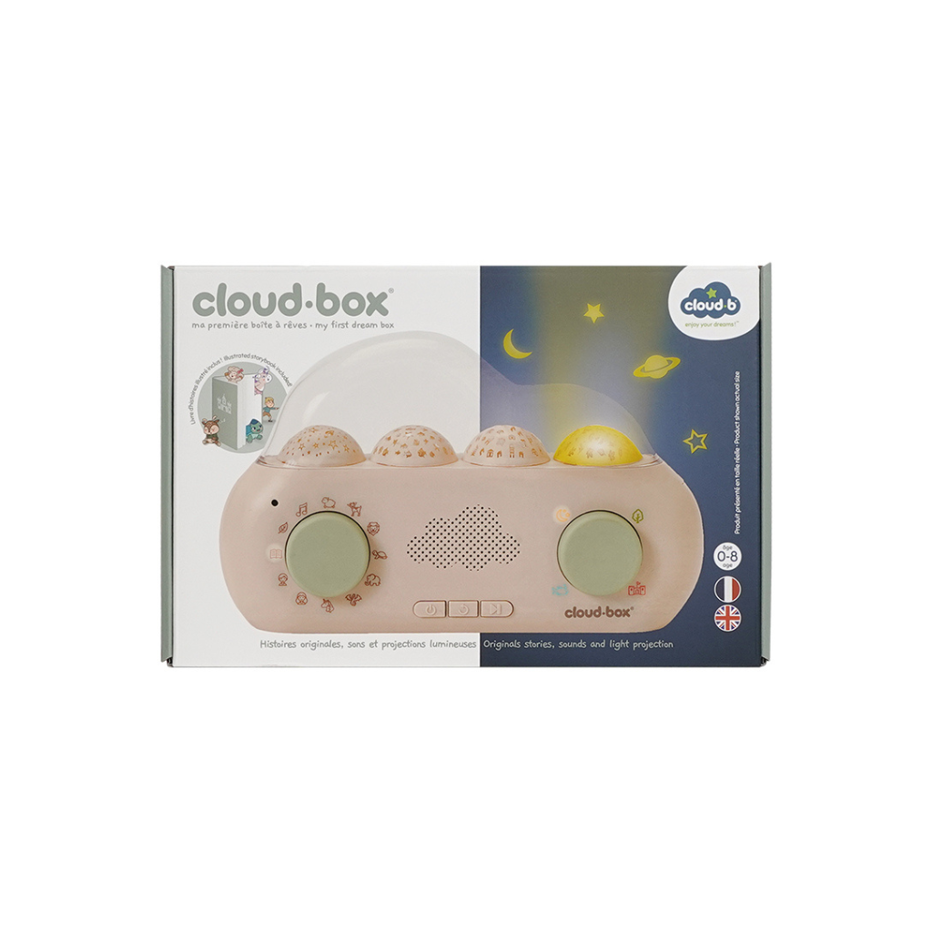 Cloud B nachtlampje, projector en verhalendoos CloudBox™ beige