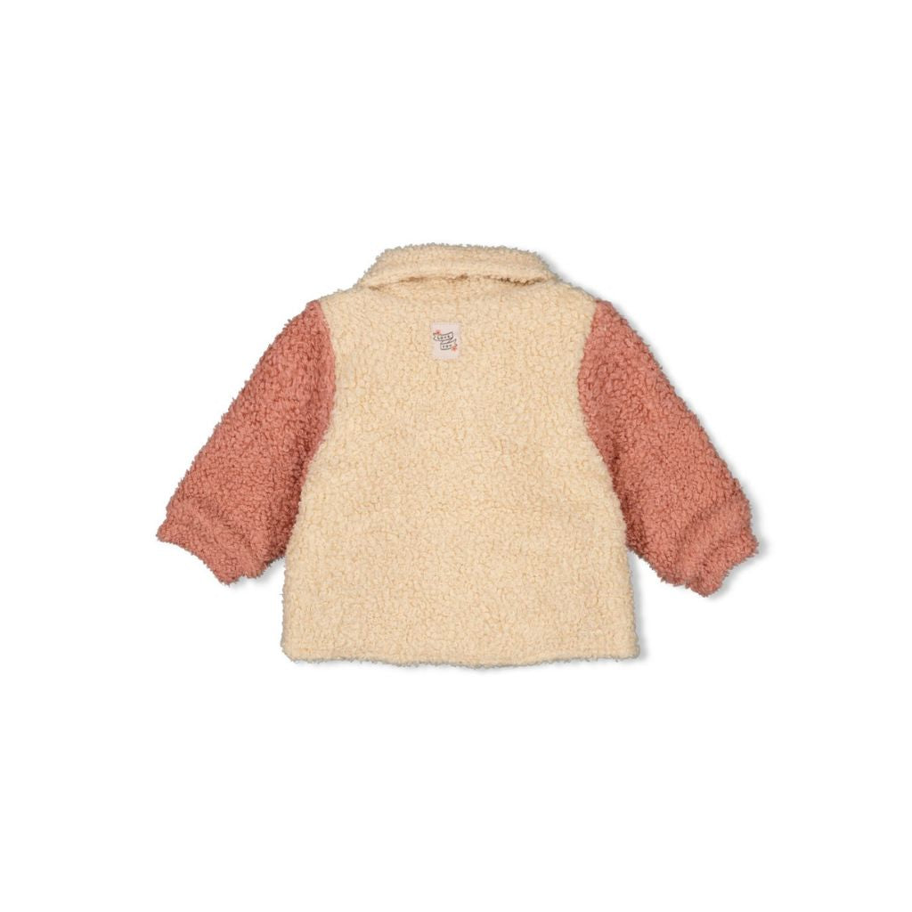 Feetje Bouclé jasje - Woodland Bloom Offwhite Meisje