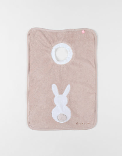 Noukie's Bavoir Bali, Moka & Snow - Lapin Moka beige