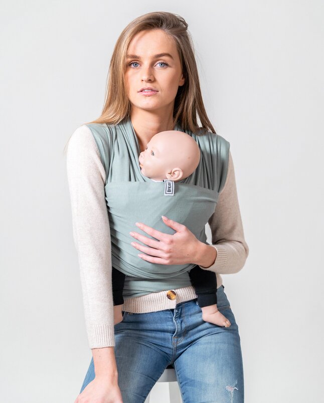 ByKay Écharpe porte-bébé Stretchy Wrap Deluxe Minty Grey