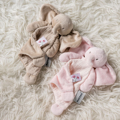 Nattou Mini doudou éléphant rose
