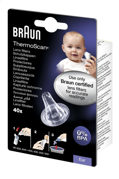 Braun Extra lenskapjes ThermoScan - 40 stuks