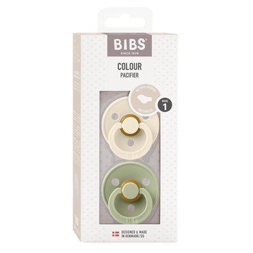 Bibs Sucette 0 - 6 mois Ivory/Sage - 2 pièces