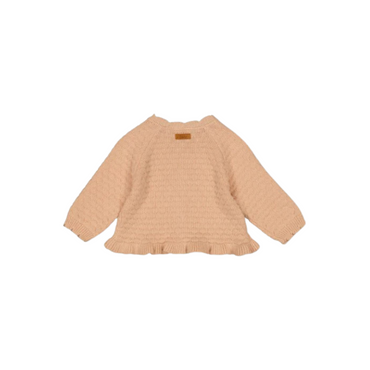 Feetje Vestje gebreid - Flower Field m 80 Peach Meisjes