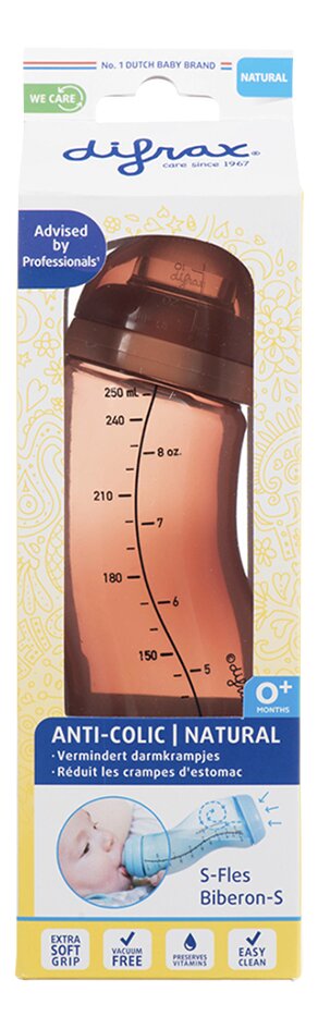 Difrax Biberon en S Natural Brick 250 ml