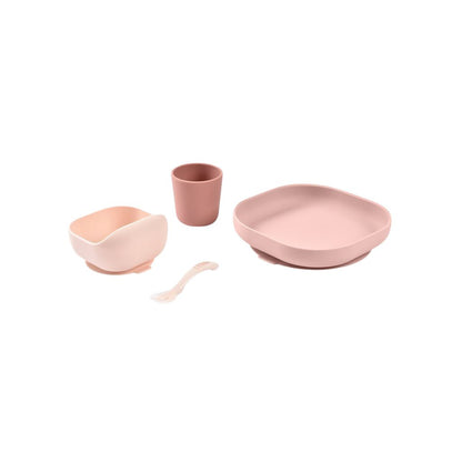 Béaba Set De Repas En Silicone Cotton Candy - 4 Pièces