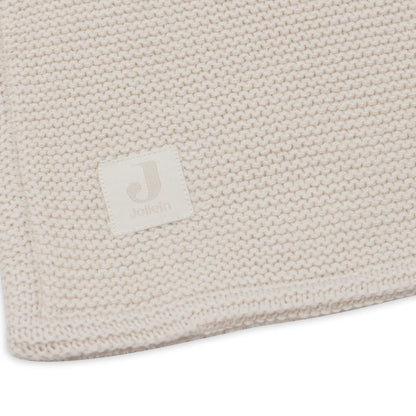 Jollein Deken voor bedje Basic Knit Oatmeal/Velvet 100 x 150 cm